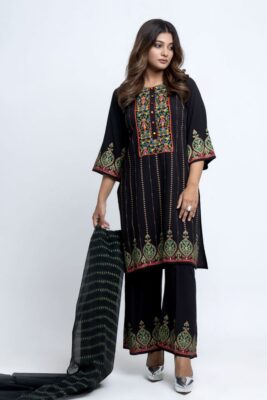 Printed & Hand Embroidered Salwar Kameez Set