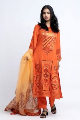 Georgette Printed & Hand Embroidered Salwar Kameez Set